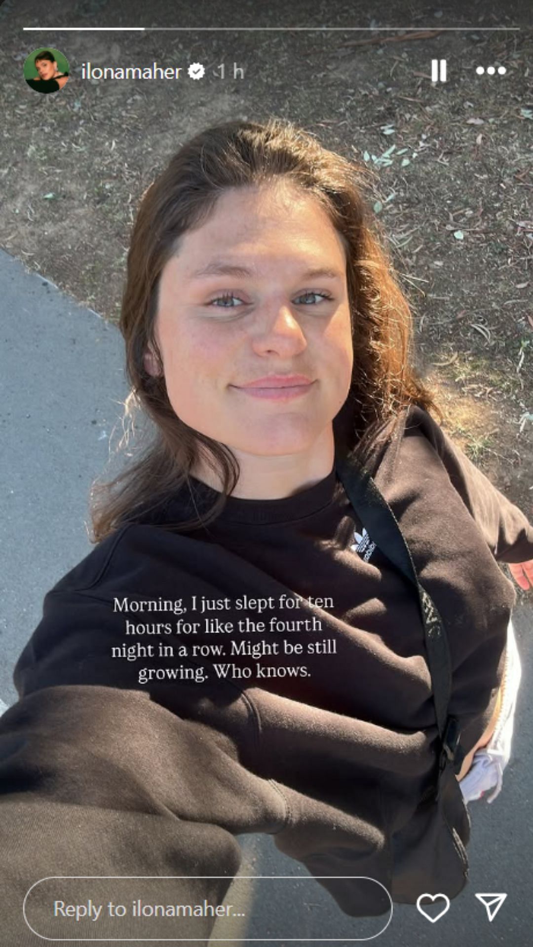 Screenshot of Instagram story (Image via IG/@ilonamaher)
